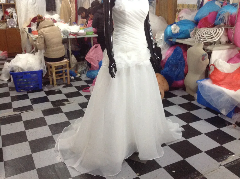 Новые Элегантные торжественные платья 2017 Pleat лиф плюс размер оболочка свадебное