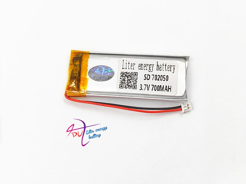 JST 1 25 мм 3 7 V 700mAh 702050 литий-полимерный LiPo аккумуляторная батарея для Mp3 наушников PAD