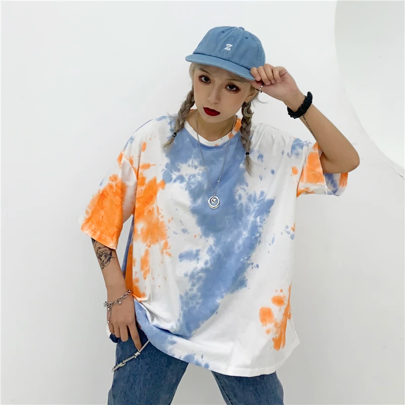 Neploe Harajuku винтажная женская футболка контрастный цвет панк свободная футболка Bf студенческий топ с коротким рукавом Лето корейский 38822