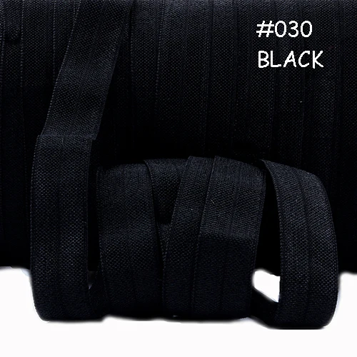 (1000yards/lot) High quality cheap black fold over elastic ribbon