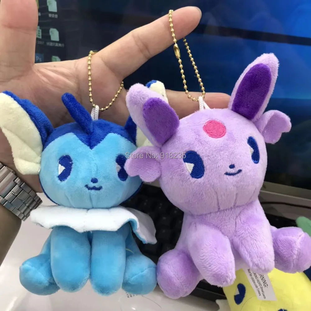 10 шт. Saiko Soda Pikachu Sylveon Umbreon Flareon vaporion Jolteon Eevee Espeon Leafeon Glaceon 10 см плюшевый брелок-подвеска