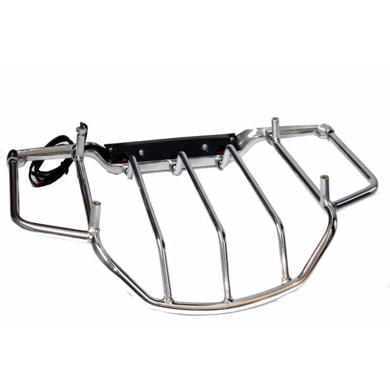 Хромированный Светодиодный Дорожный чемодан для мотоцикла с воздушным крылом