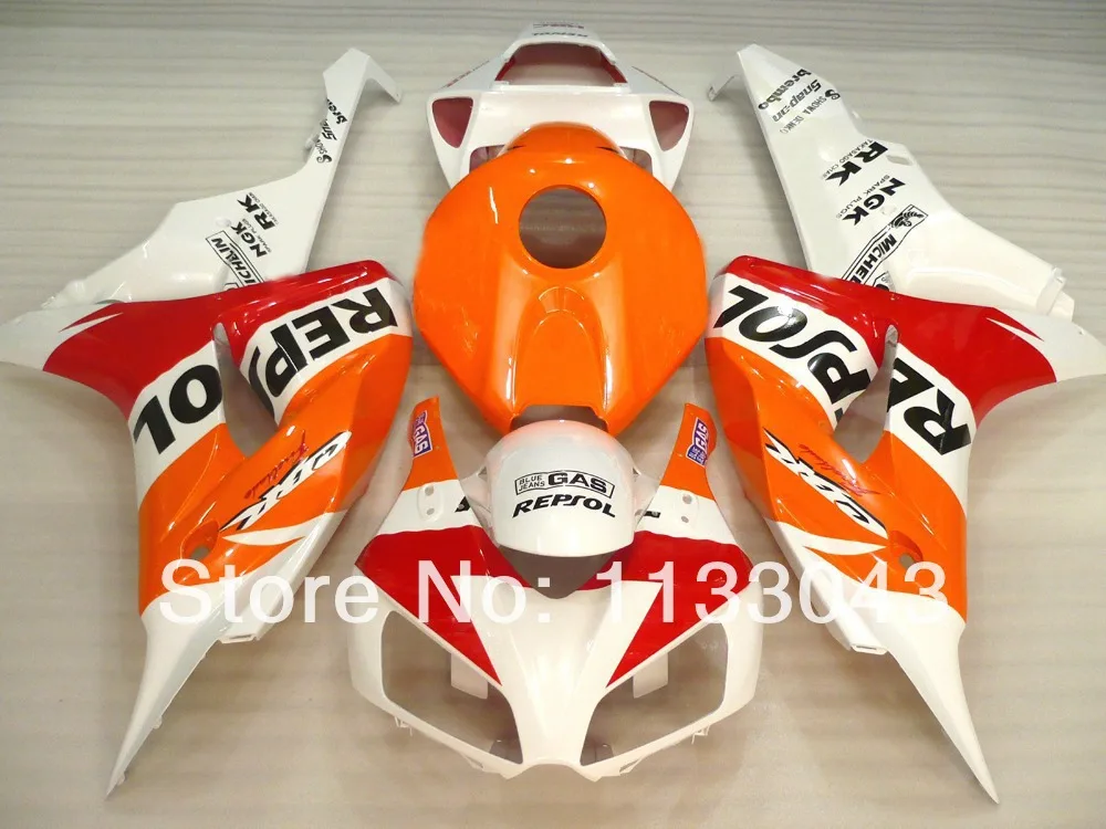 

100%Fit injection orange red white Fairings for HONDA CBR1000 06 07 CBR1000 RR 2006 2007 CBR 1000RR 06 07 fairing kits #S56T1A