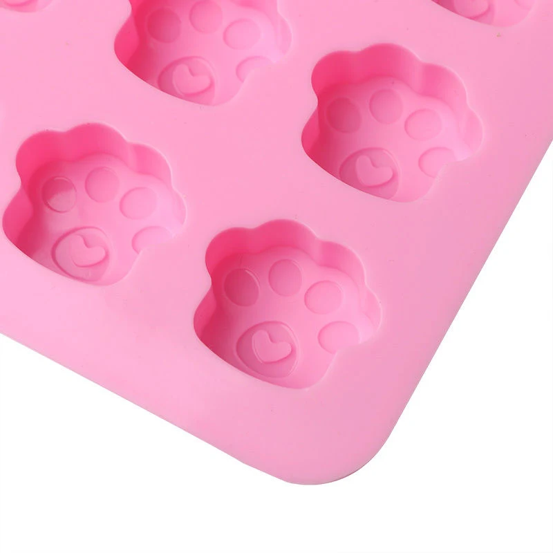 Силиконовая форма для печенья 16 отверстий милые лапы домашних животных кошек