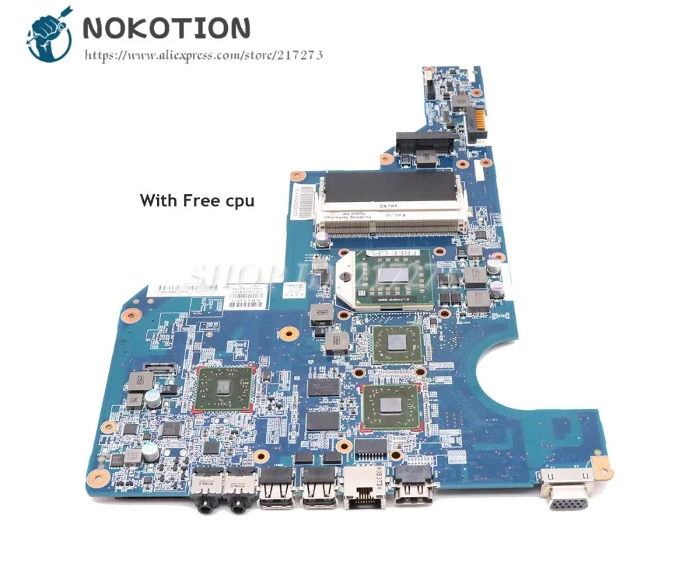 NOKOTION 597673-001 610160-001 аккумулятор большой емкости для hp CQ62 G62 ноутбук материнская плата Гнездо S1 DDR3 HD4500 графика Процессор