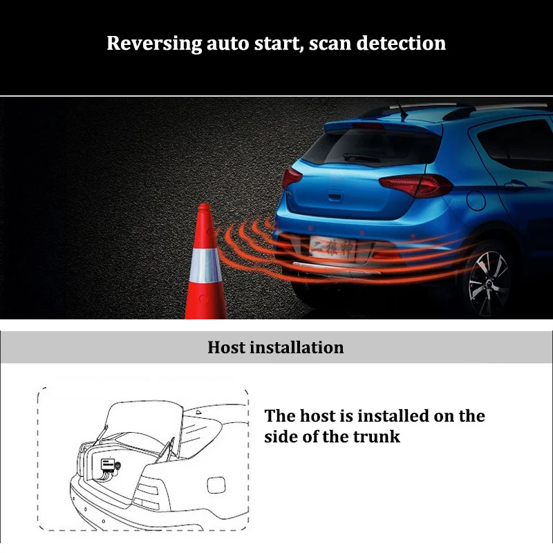 Автомобильный парковочный датчик s 4 сенсор автоматический радар заднего ход, парковочный монитор умный двухъядерный датчик заднего хода детектор системы сигнализации безопасности