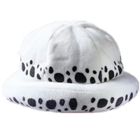 one pieces trafalgar law hat cosplay hat white color cotton hat