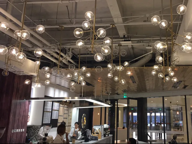 Европейский современный креативный стеклянный подвесной светильник в