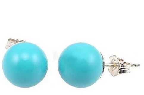 

Free shipping Miss charm 0000126 10mm Beads Silver Stud Earrings