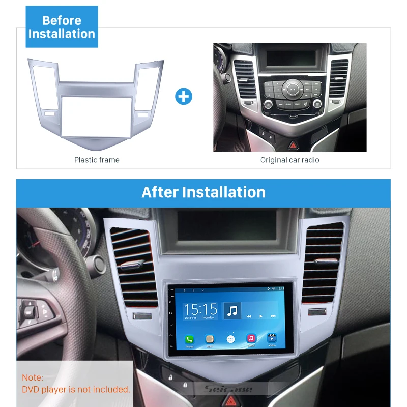 Seicane хороший двойной Din автомобильный радиоприемник для 2009 2011 Chevrolet Cruze стерео DVD