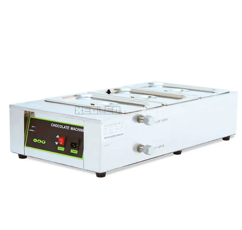 XEOLEO Шоколад расплава горшок сбивальная машина Шоколадный фонтан коммерческий Электрический 3-бак с антипригарным покрытием плавильная печь 1000W