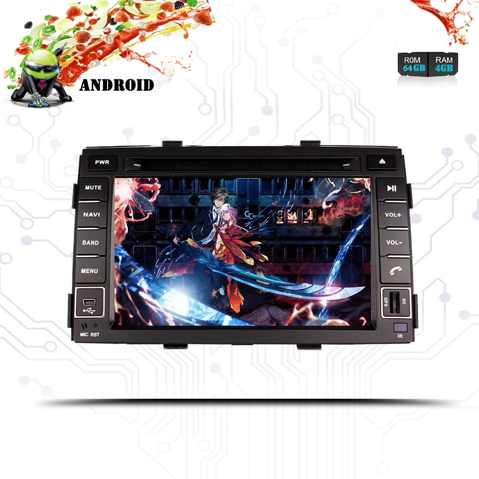 Восьмиядерный Android 9 0 RAM 4 Гб 2din автомобильный dvd плеер GPS для KIA Sorento 2009 2010 11 2012 радио