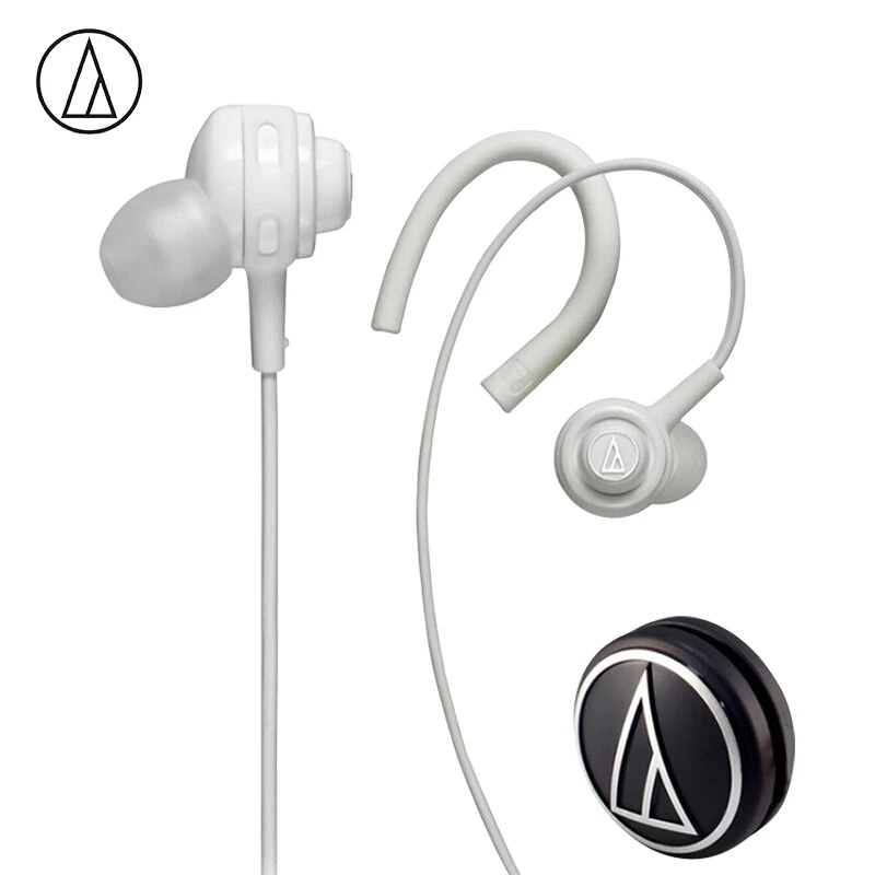 white Оригинальные наушники Audio-Technica ATH-COR150, проводные наушники, спортивные наушники-вкладыши, регулируемые наушники с защитой от пота - Цвет: white
