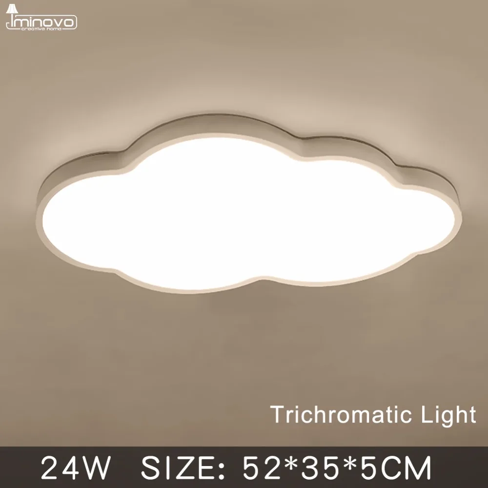 Cloud Fixture Kids LED Ceiling Light Lamp RC Dimmable Bedroom Living Room Children Blue White AC90-265V Ultra Thin 5cm | Потолочные