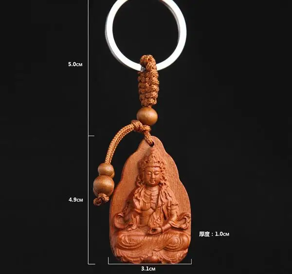 Брелок для ключей Будда Lotus guanyin брелок из натурального дерева ювелирных изделий