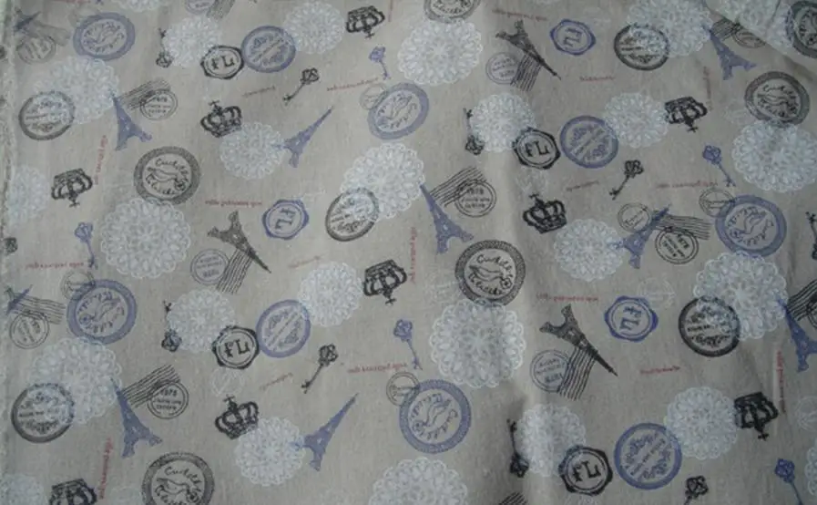 Бесплатная доставка Zakka сделай сам ткань из необработанной ткани с принтом