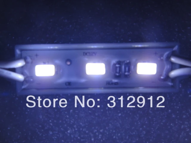 20 шт. 5730 SMD СВЕТОДИОДНЫЙ модуль высокая яркость 1 2 Вт IP65 DC12V 120 150лм Размер: 45 мм * 12