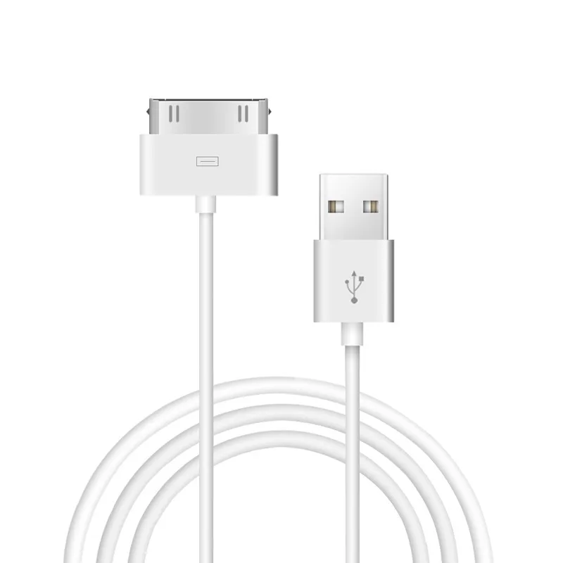 White USB зарядный кабель для быстрой зарядки для iPhone 4 4S 3g S 3g iPad Mini 1 2 3 iPod Nano itouch 30 Pin Зарядное устройство адаптер для зарядки и синхронизации - Цвет: White