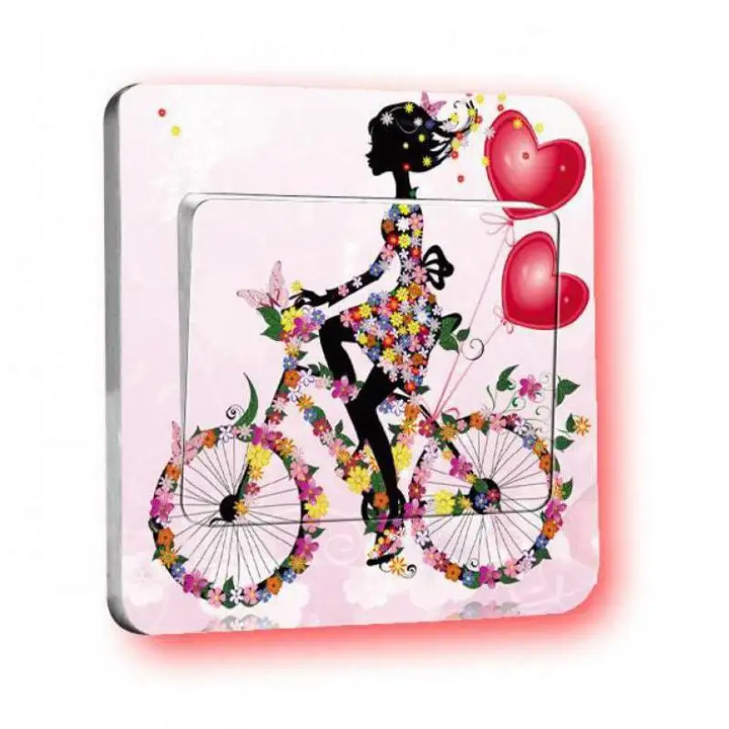 2 шт. современные креативные наклейки с мультипликационным переключателем