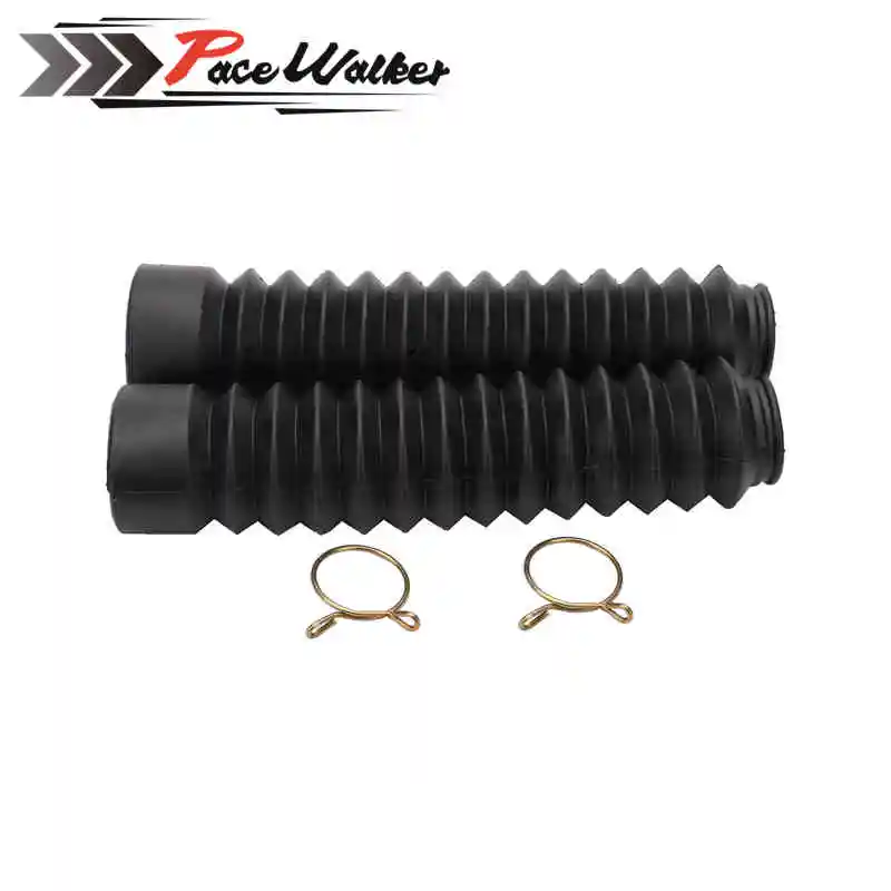 1 пара резиновая черный Универсальный мотоциклов Вилка Gaiter Обложка шок Ботинки