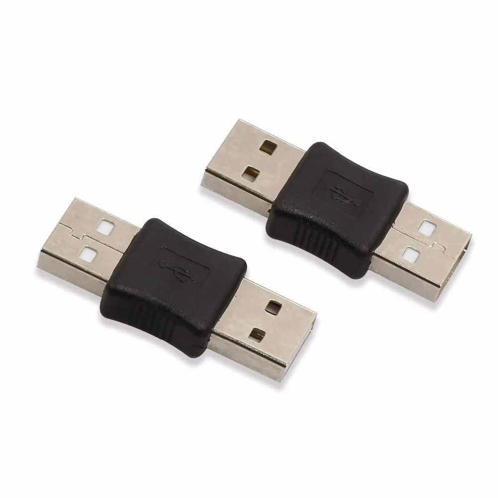 

2 Pcs USB Male To USB Male M/M Gender Changer Adapter Coupler Converter