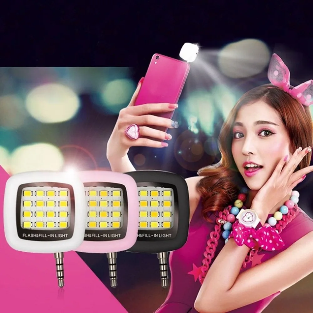 Universal Selfie LED Ring Flash Light Portable Mobile Phone 36 LEDS Lamp Luminous Clip For iPhone 8 7 6 Plus Samsung | Мобильные