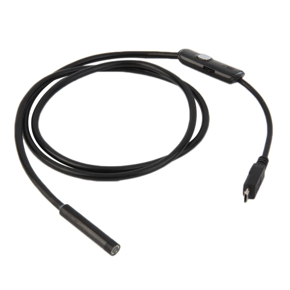 2018 Новый 1 м/7 мм объектив USB кабель мини жесткая Инспекционная камера змеиная