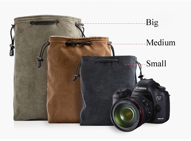 Ретро Чехол мягкая сумка для цифровой зеркальной камеры Canon Nikon Sony DSLR и