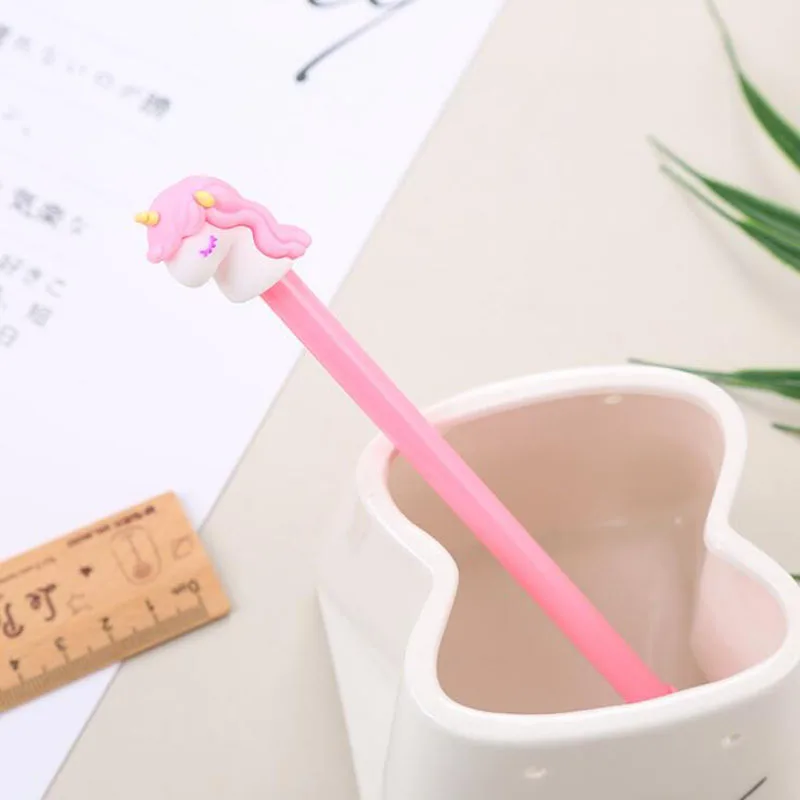 Из мультфильма Холодное сердце 1 шт. ручка Kawaii ресниц единорог с черными