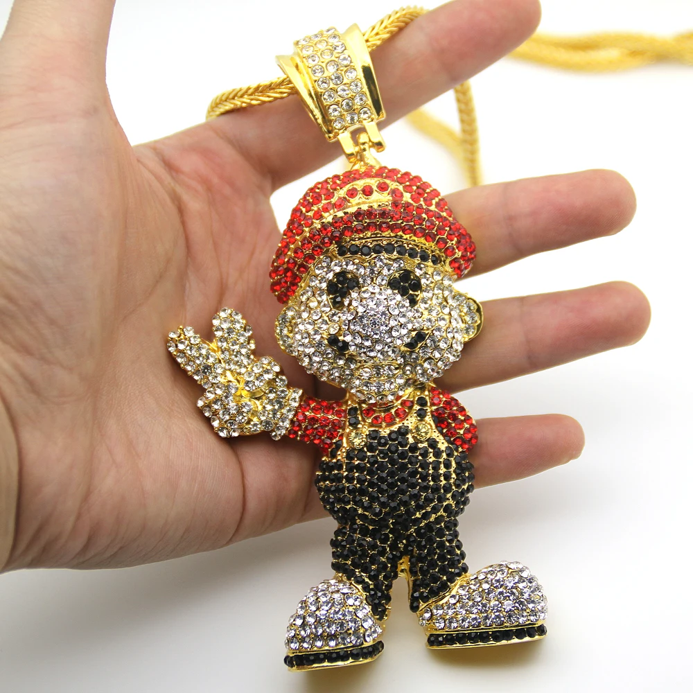 Очень большой Размеры 36 дюймов Цепь Кулон в стиле хип хоп Цепочки и ожерелья