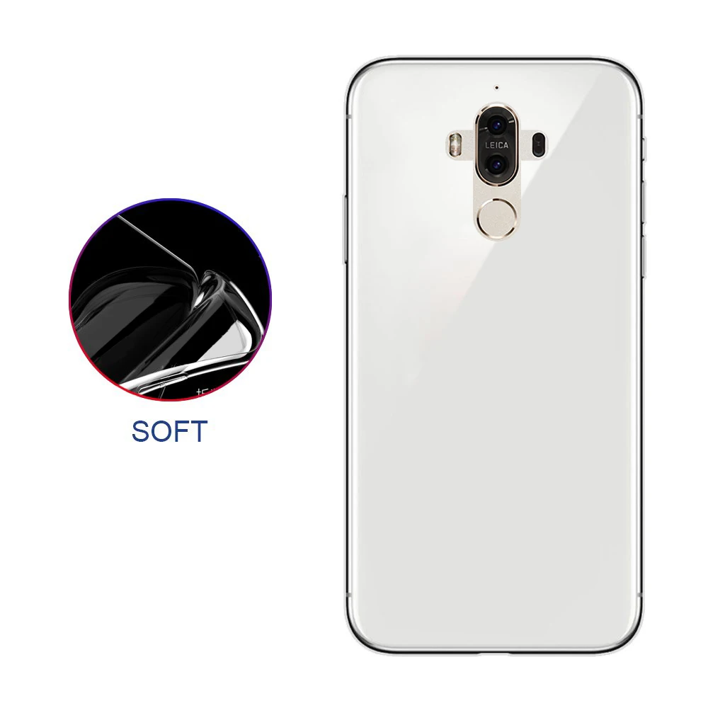 For huawei mate 9 simple solid color protective cover transparent mobile phone soft shell |