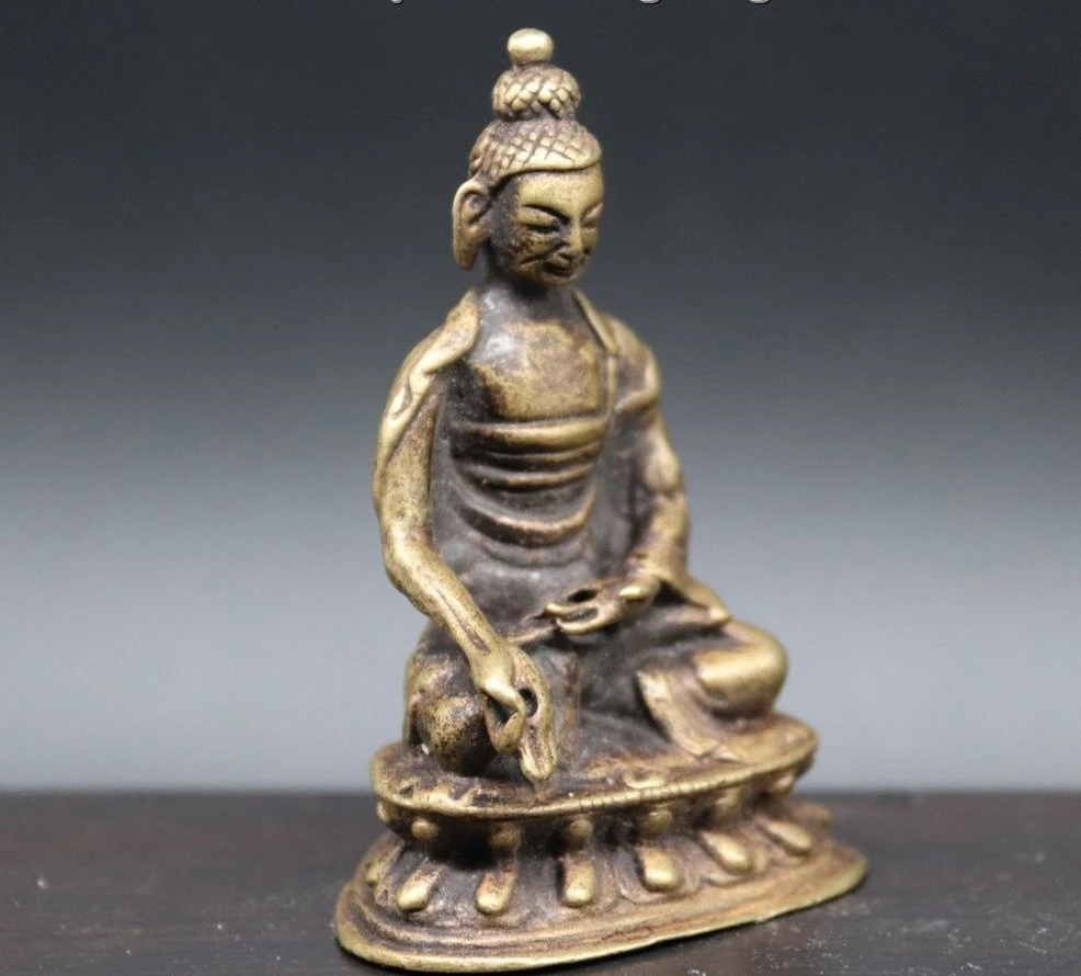 Китайский буддизм медный Бронзовый тафагата Amitabha статуя Будды Шакьямуни | Дом и