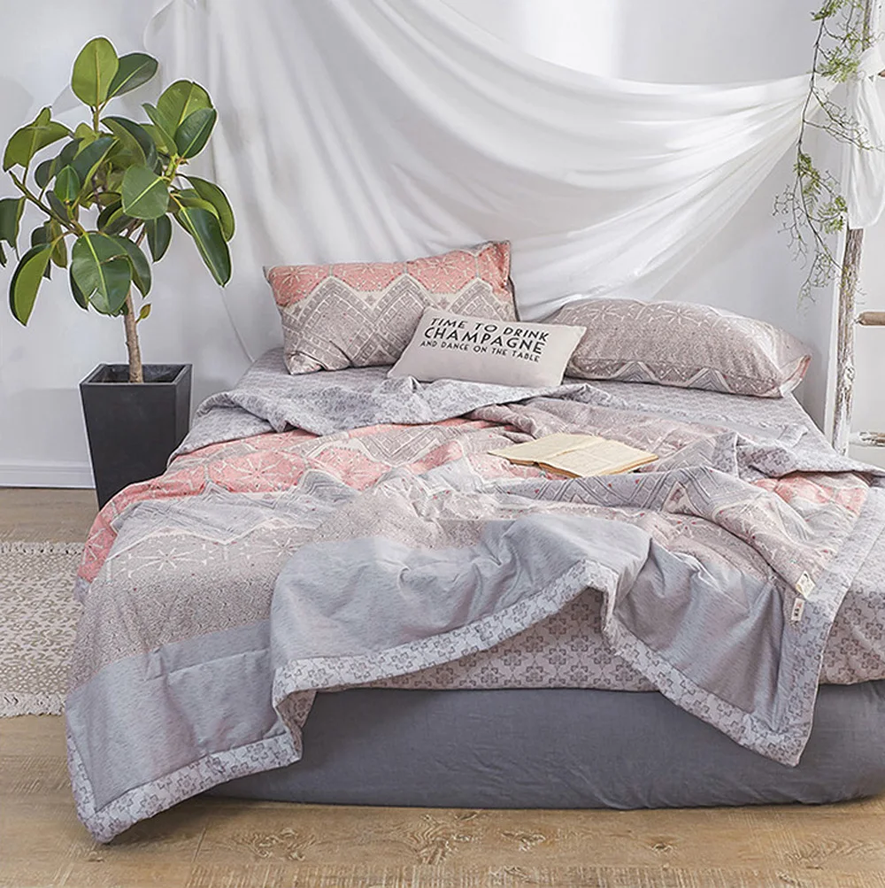 Домашние хлопковые летние стеганые одеяла покрывало Твин полностью королевские