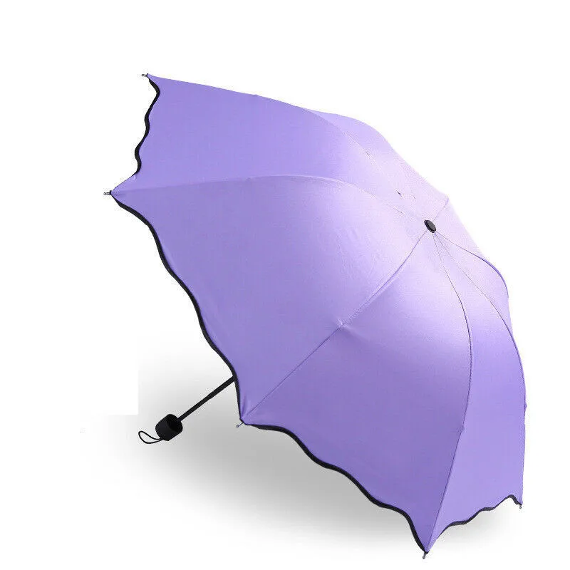 Purple DMBRELLA, меняющий цвет, зонтик, водостойкий, цветущая девочка, принцесса, зонтик, солнце, дождь, мини, складной зонтик, подарок DM007 - Цвет: Purple