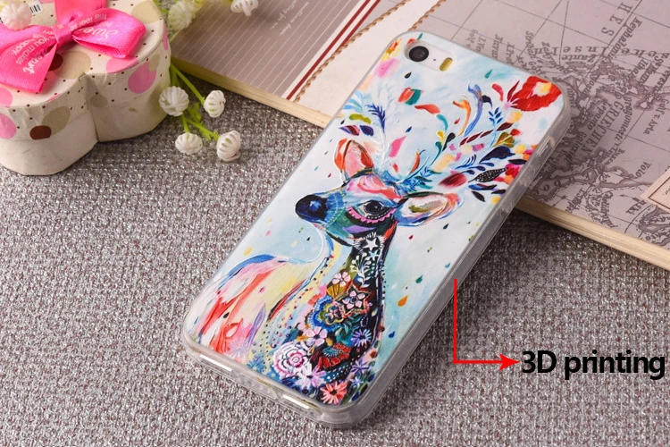 500 шт. мягкий чехол из ТПУ для Apple iPhone 7 с 3d тиснением задняя крышка 6 6plus 5 5S