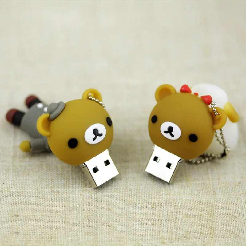 USB флеш накопитель в виде медведя флэш на 4 ГБ 8 16 32 64 Прямая поставка |USB