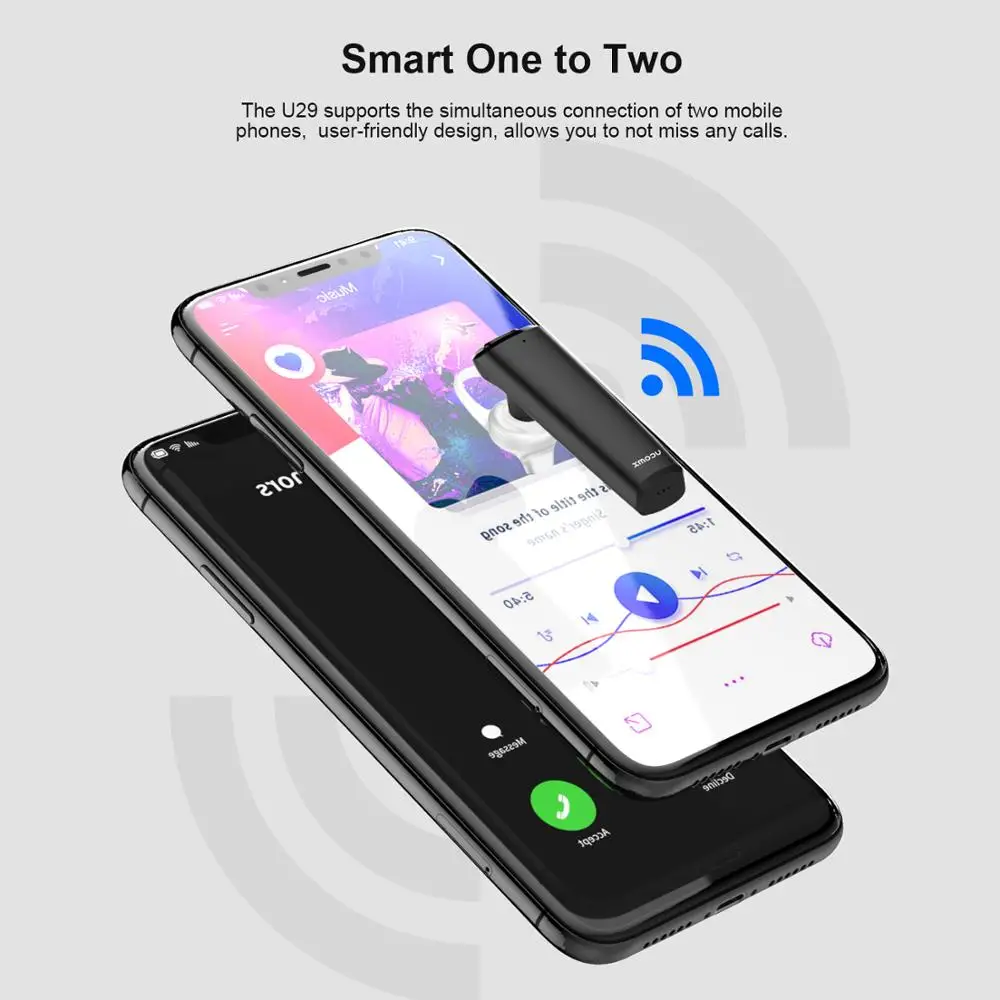 UCOMX U29 Bluetooth наушники Беспроводной наушников крепление с гарнитура микрофоном