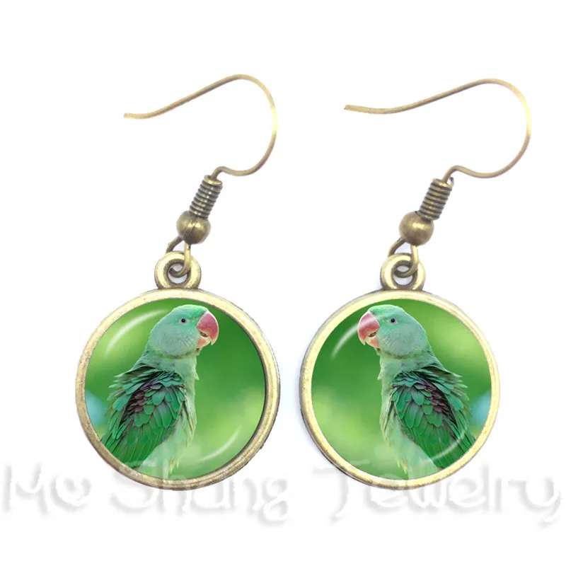 Серьги с птицами и цветами из серии стеклянные украшения для женщин лучший