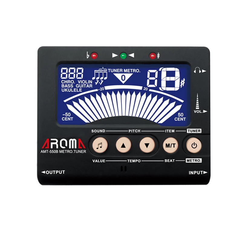 Арома тюнер большой экран для хромированной гитары укулеле бас скрипки