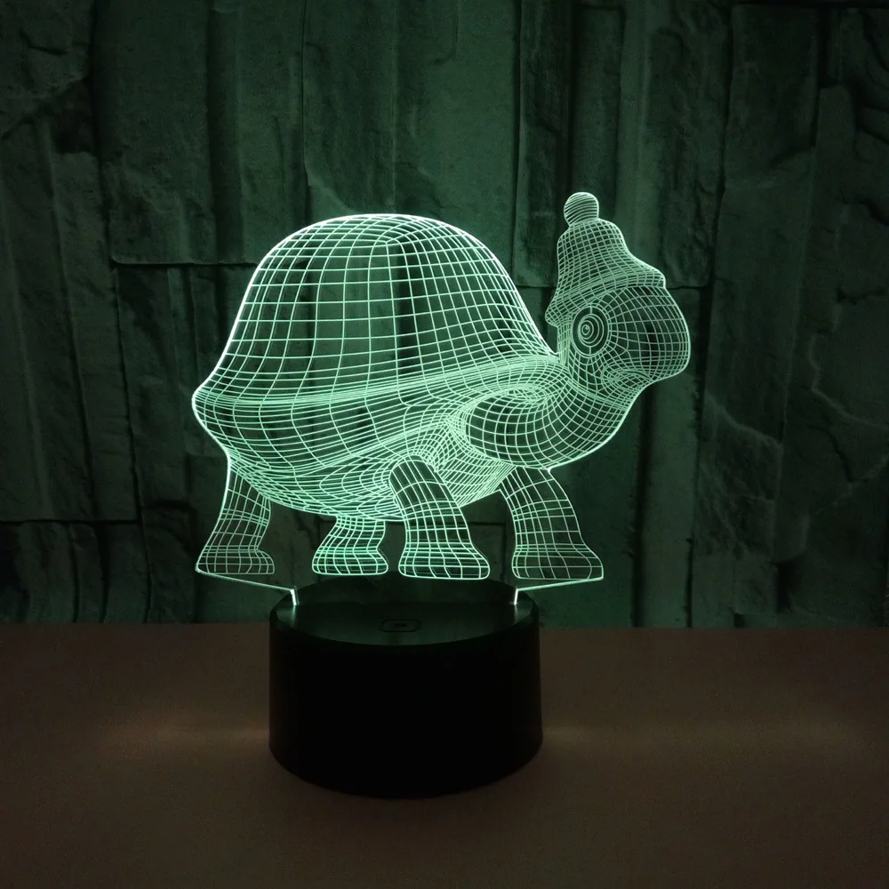 Новая черепаховая 3d лампа сенсорная светодиодная визуальная Usb Ночная