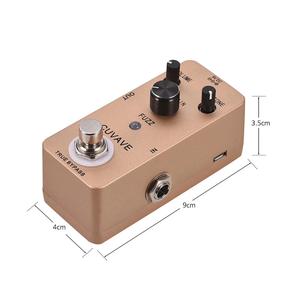 

CUVAVE FUZZ Vintage Fuzz Guitar Effect Pedal Zinc Alloy Shell with 3 Knobs Control & True Bypass Footswitch Guitar Accessories