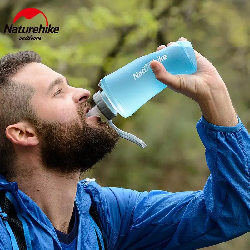 Бутылки для питьевой воды Naturehike герметичные из пищевого силикона не содержат BPA