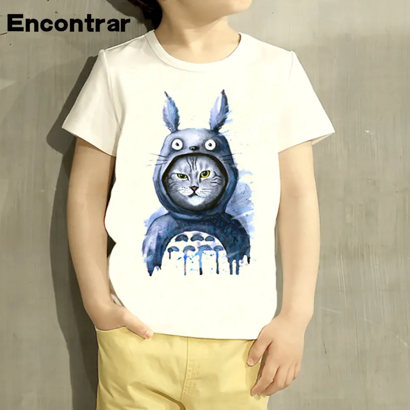 Anime My Neighbor Totoro Cartoon Design Baby Boys/Girl T Shirt Kids Funny Short Sleeve Tops Children Cute T-Shirt HKP2207 | Детская