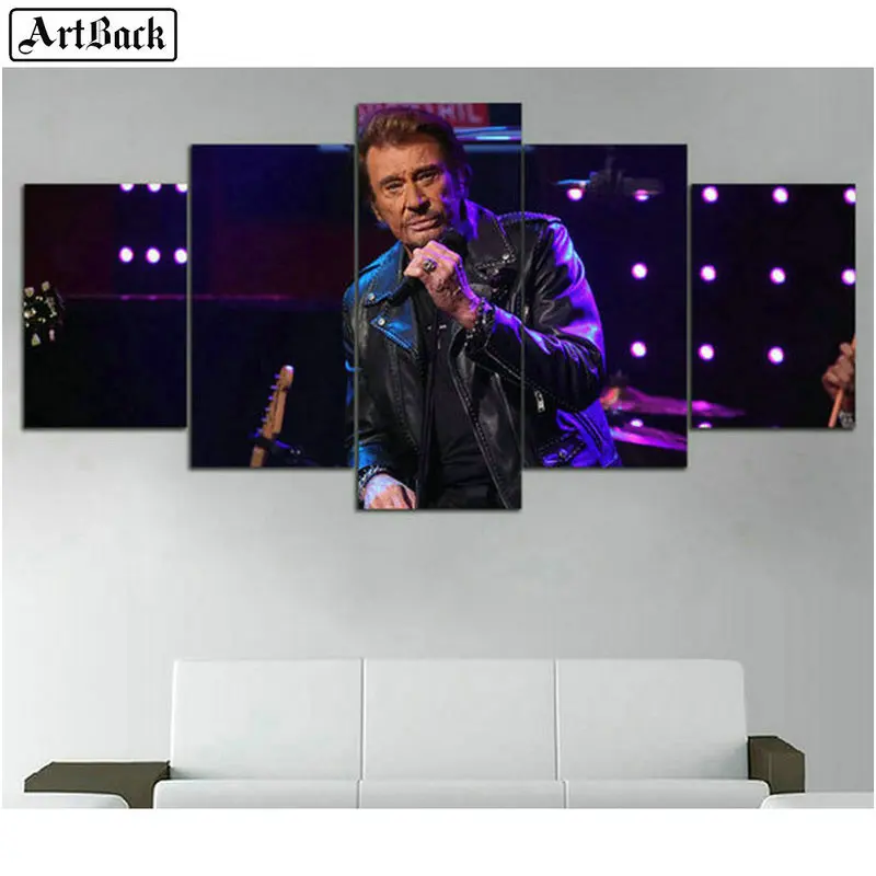 5 Алмазная картина Джонни Хелли полноразмерная мозаика 5d с французским певицом