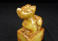 chinese nephrite dog stamp ancient stone crafts unique medieval stone collection gift