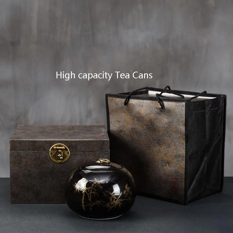 Bergamot чай с рисунком лотоса Caddy китайский керамический чайный набор кунг-фу контейнеры для чая банка специй хранения орехов банка для конфет домашний декор в стиле ретро - Цвет: I