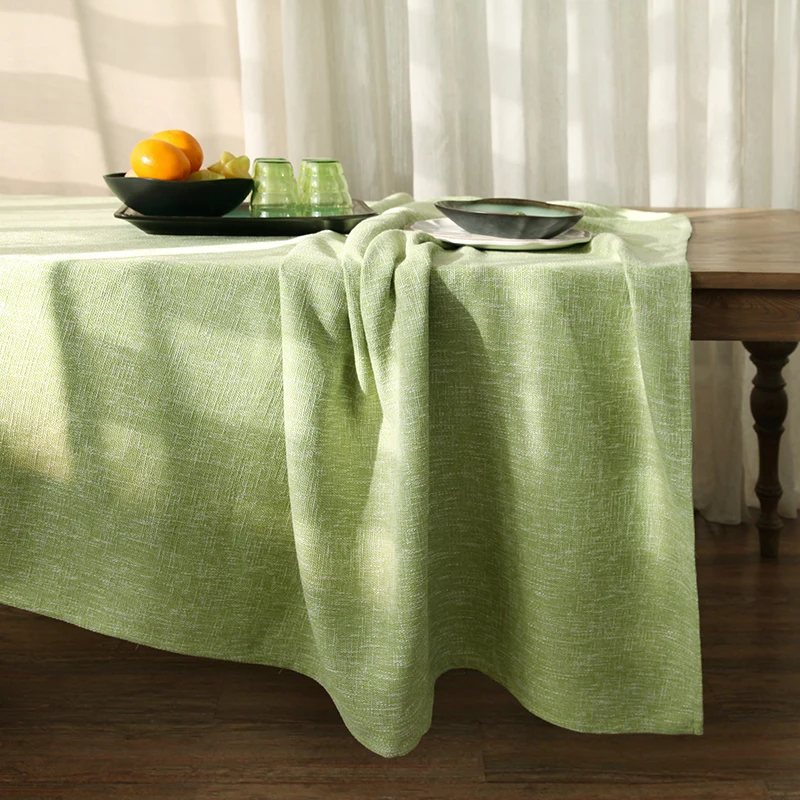 Простая Современная однотонная скатерть из хлопка и льна | Дом сад