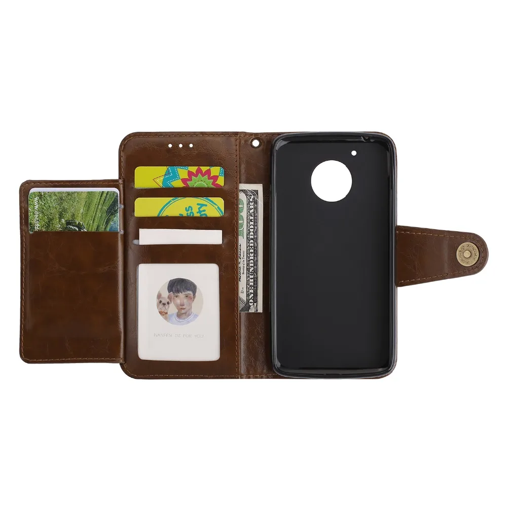 Tipfly Роскошные масло Воск шаблон PU кожаный чехол для Motorola MOTO G5 плюс стоять кошелек