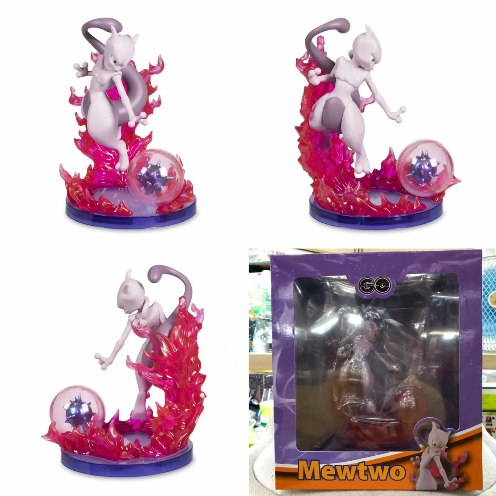 Милые аниме из мультфильмов Mewtwo фигурка модель украшения игрушки|Игровые