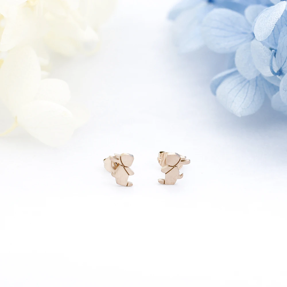 Модные маленькие серьги гвоздики для женщин ювелирные изделия девушек розовое